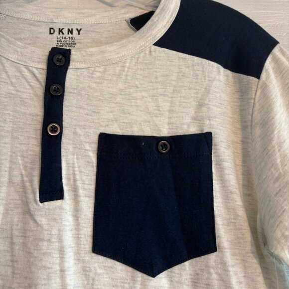 DKNY t-shirt blue and grey L(14-16) - Picture 2 of 5